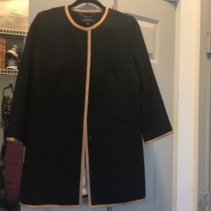 Gorgeous Talbots coat! Black and camel colored